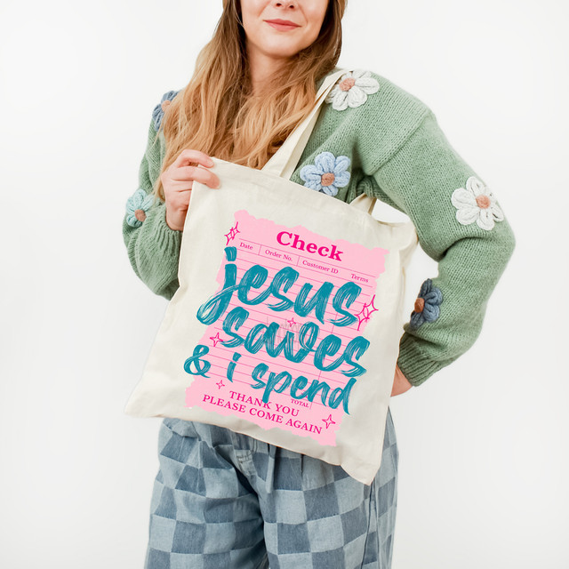 Jesus Saves & I Spend DTF Heat Transfer