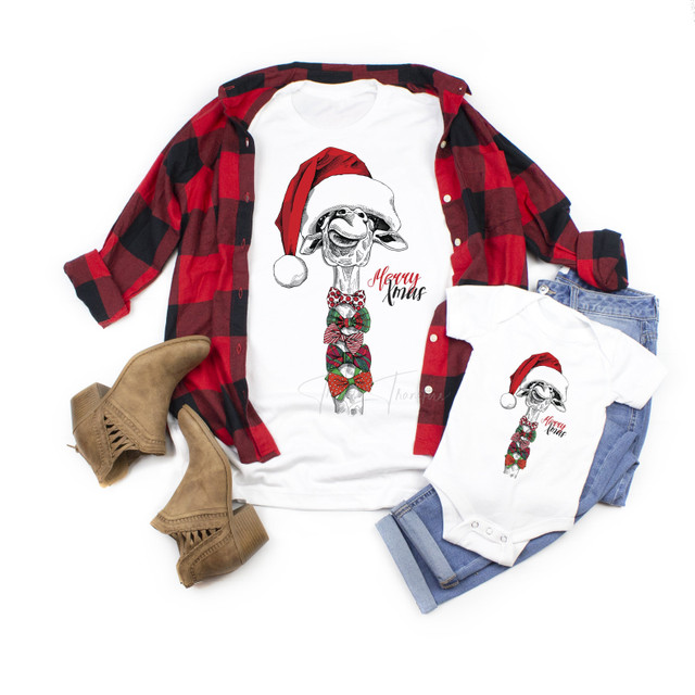 Giraffe with Bow Ties Merry Christmas Sublimation Transfer Giraffe with Bow Ties Merry Christmas Sublimation Transfer