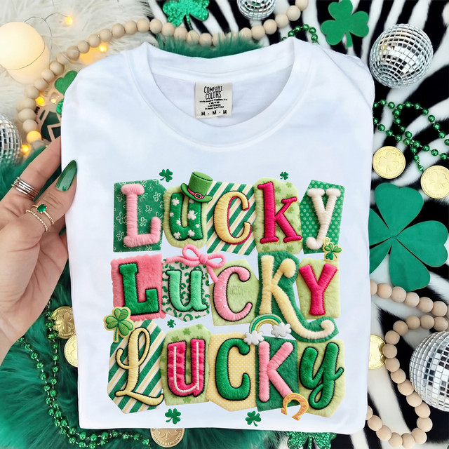 Retro Lucky Stacked DTF Heat Transfer