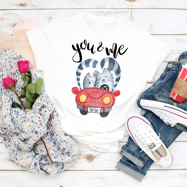 You & Me Valentines Cats Sublimation Transfer