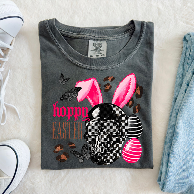 Hoppy Easter Skull DTF Heat Transfer