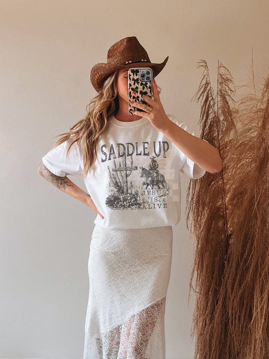 Saddle Up - Jesus Is Alive DTF Heat Transfer