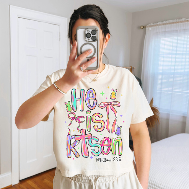 He Is Risen Bows DTF Heat Transfer