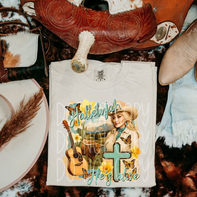 Halleluiah He's Alive DTF Heat Transfer