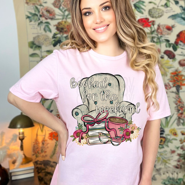 Booked For The Weekend Floral DTF Heat Transfer