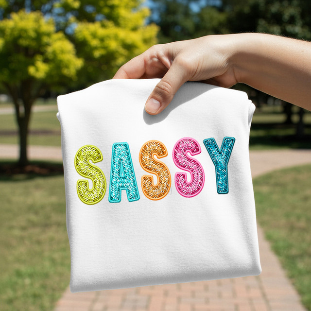 Faux Sequin Sassy DTF Heat Transfer