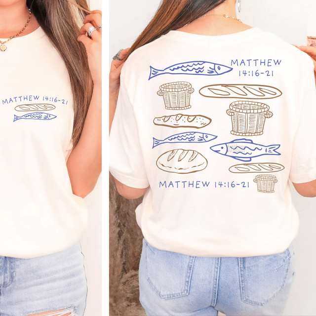 Matthew 14:16-21 DARK SET DTF Heat Transfer