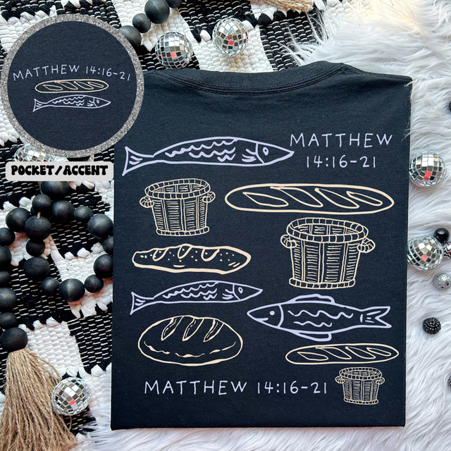 Matthew 14:16-21 LIGHT SET DTF Heat Transfer