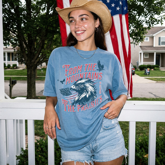 From the Mountains to the Prairies Eagle DTF Heat Transfer