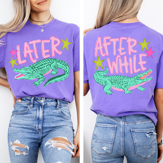 Later Gator Crocodile DTF Set | Playful Retro Heat Transfers