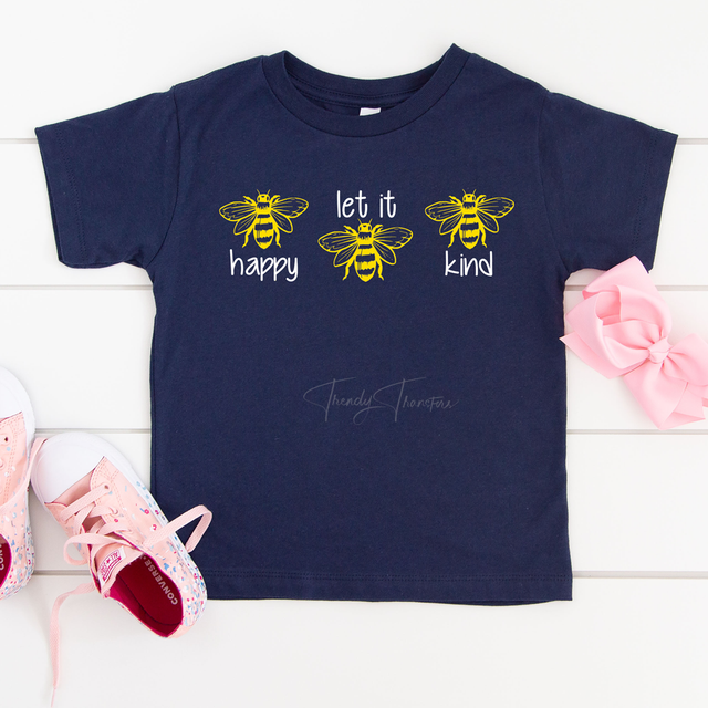 Be Happy Let It Be Be Kind YOUTH Screen Print Heat Transfer