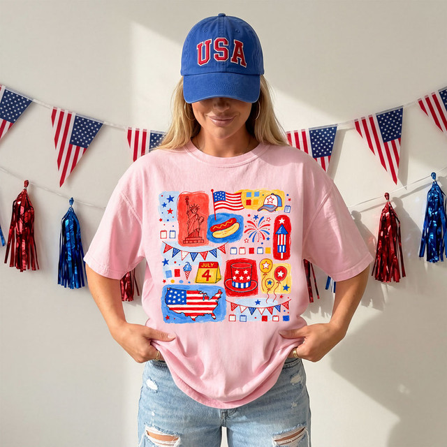 USA Icon Doodle DTF Heat Transfer