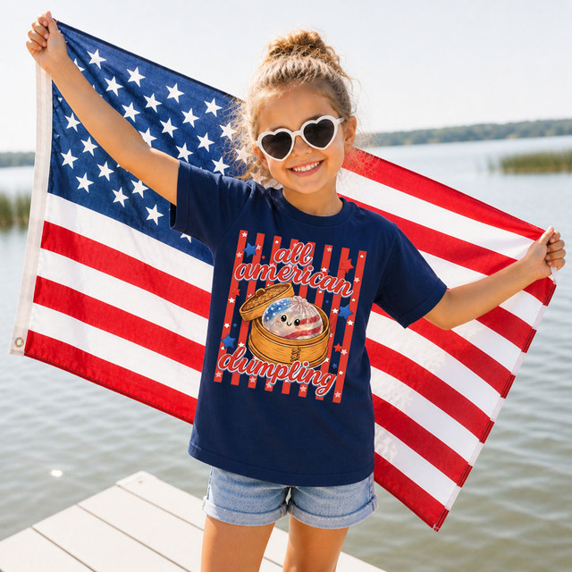 All American Dumpling Red Stripes DTF Heat Transfer
