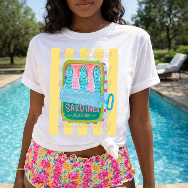 Sardines Wild & Free DTF Heat Transfer