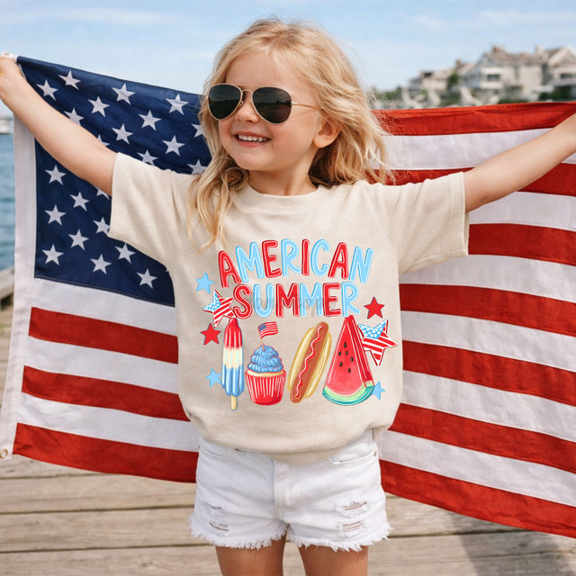 American Summer Patriotic DTF Heat Transfer