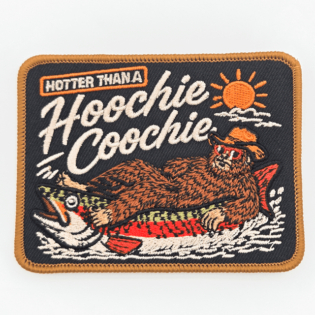 Hotter Than a Hoochie Coochie Hat Patch 4" x 3"