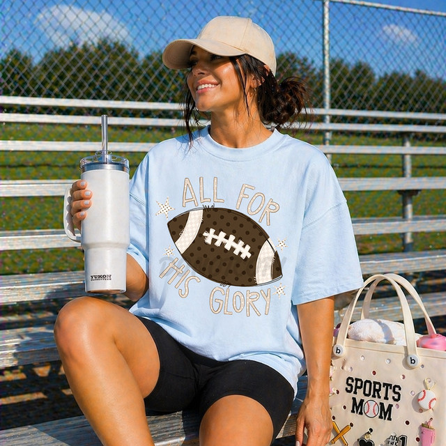 All For His Glory Football DTF Heat Transfer