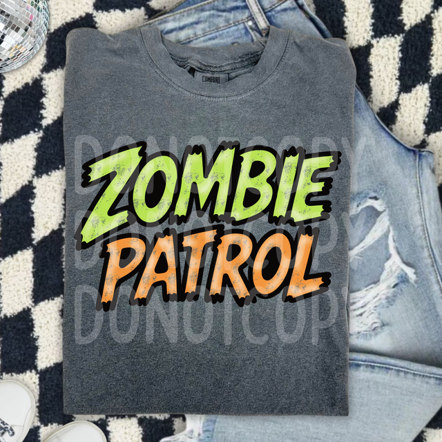 Zombie Patrol DTF Heat Transfer