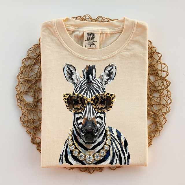 Glam Zebra DTF Heat Transfer