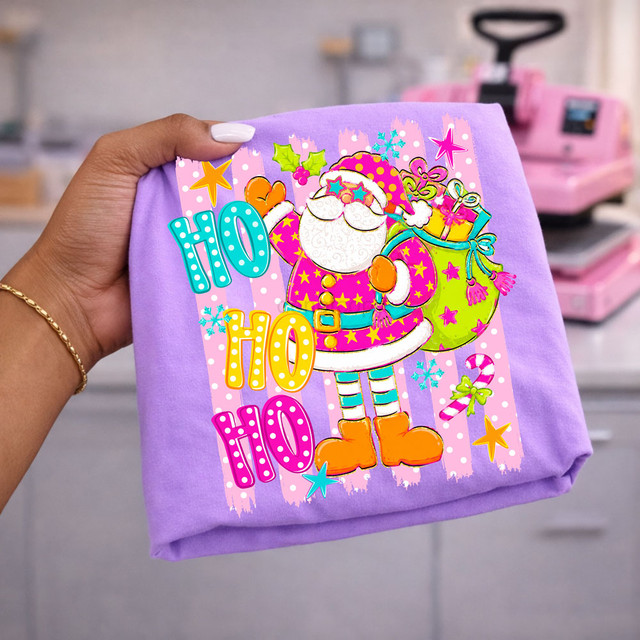 Ho Ho Ho Santa DTF Transfer | Whimsical Christmas Design