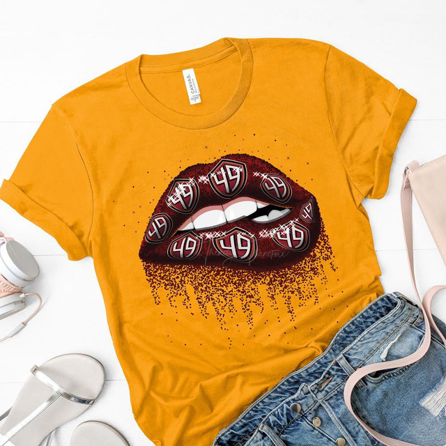 49ers Lips FINAL STOCK Screen Print Heat Transfer