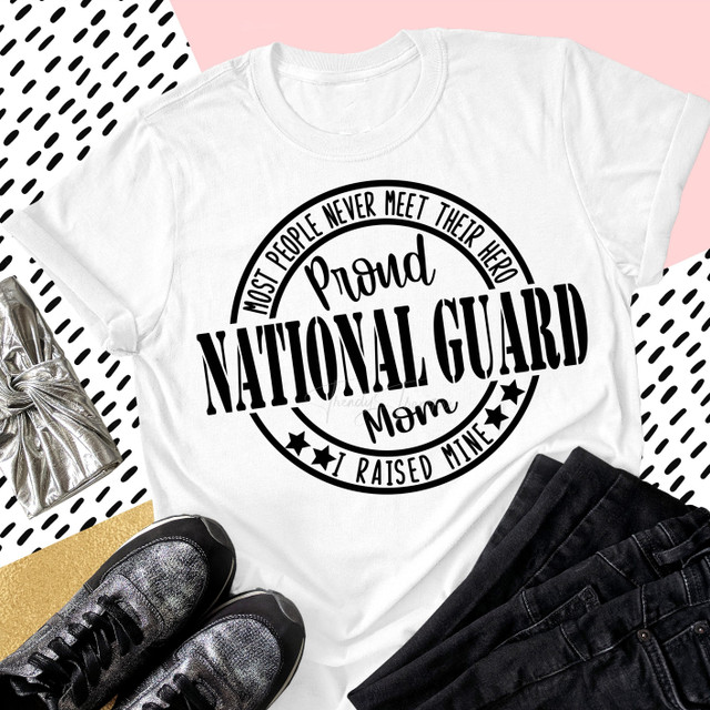 Proud National Guard Mom Military Civil Servants Sublimation Transfer