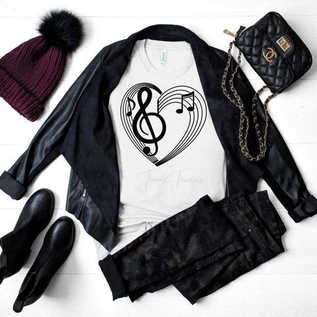 Music note heart love music Sublimation Transfer