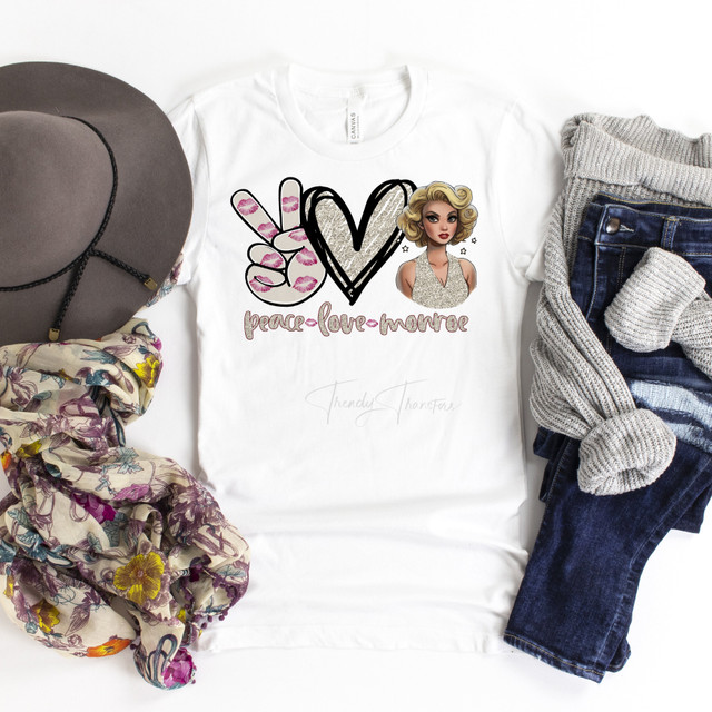 Peace Love Marilyn Monroe Sublimation Transfer