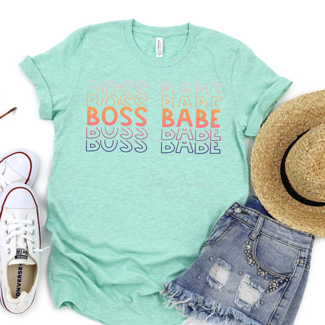 Boss Babe Screen Print Heat Transfer