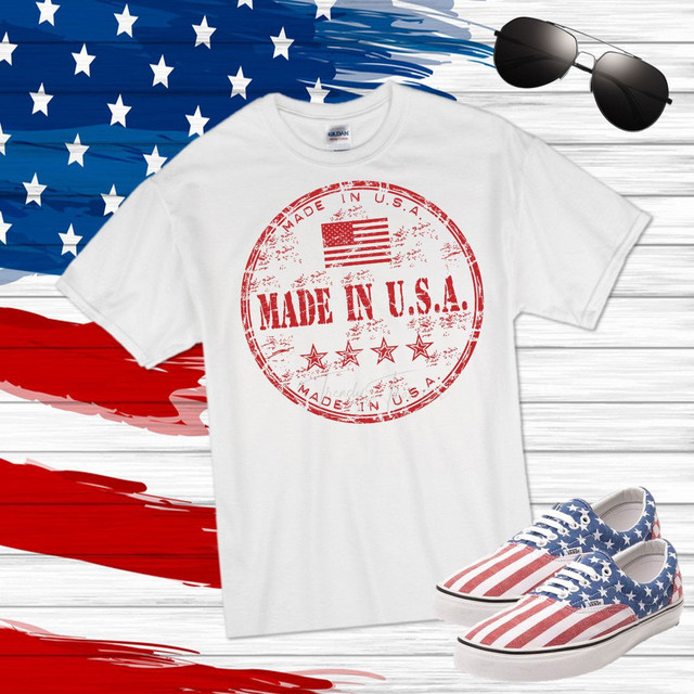Made in the USA RED 4th of July Sublimation Transfer