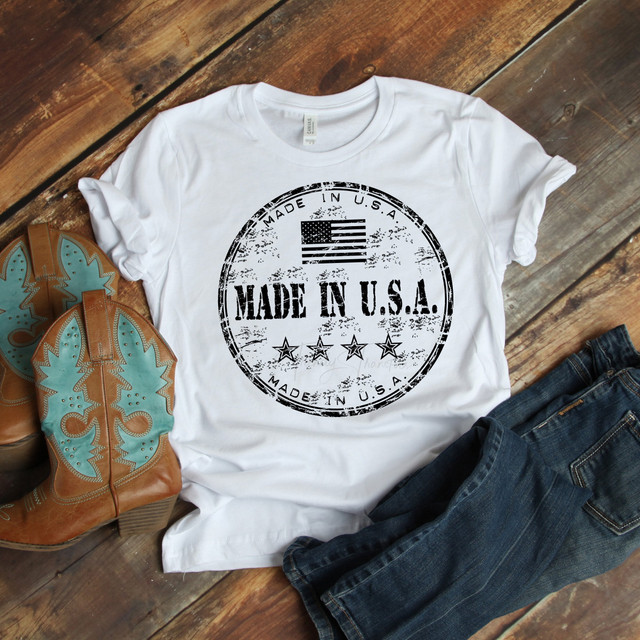 Made in the USA Black 4th of July Sublimation Transfer