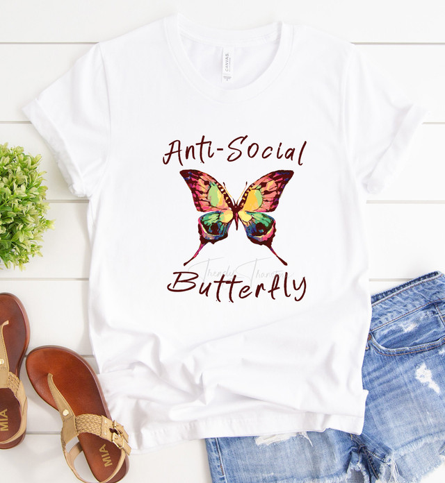 Anti-Social Butterfly Sublimation Transfer