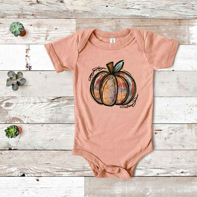 Tie Dye Pumpkin INFANT Screen Print Heat Transfer