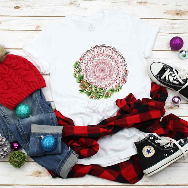 Christmas Wreath Mandala Sublimation Transfer