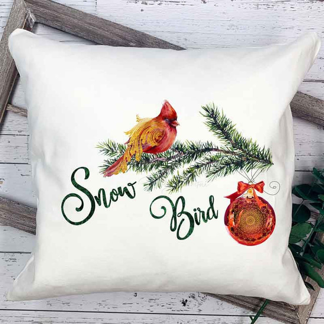 Snow Bird Watercolor Sublimation Transfer