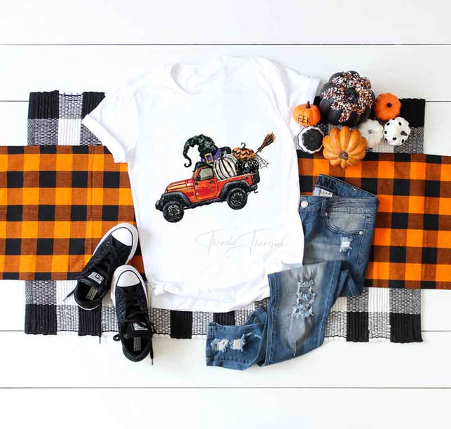 Halloween Jeep Sublimation Transfer