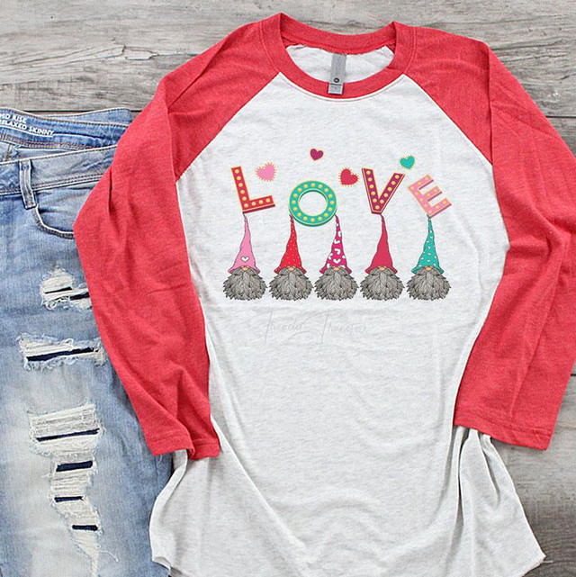 Love Gnomes ADULT Screen Print Transfer