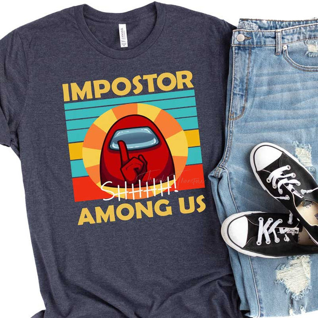 Impostor Among Us ADULT- FINAL STOCK Screen Print Heat Transfer