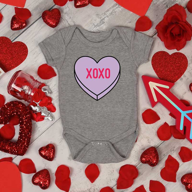 XOXO Candy Heart INFANT Screen Print Heat Transfer