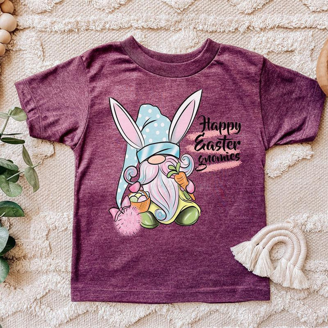 Happy Easter Gnomies YOUTH Screen Print Heat Transfer