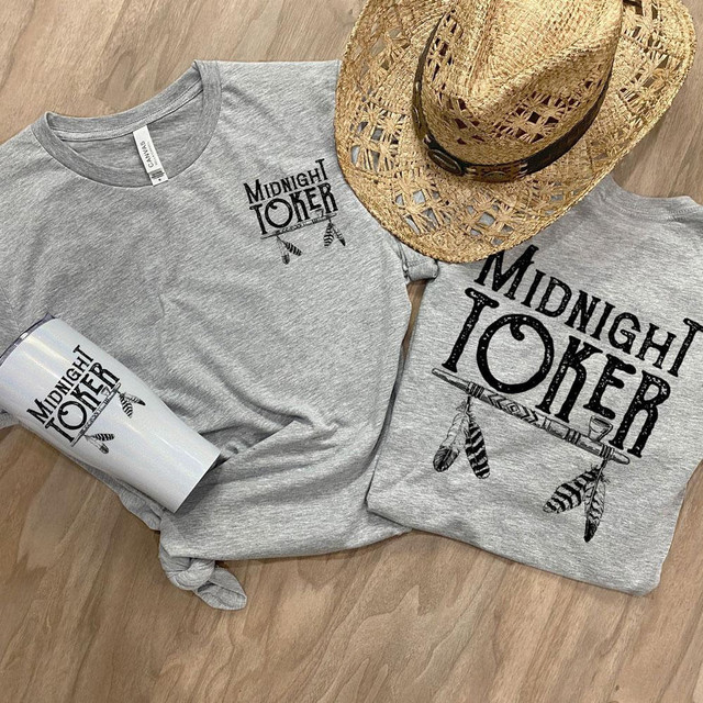 Midnight Toker POCKET/CAN HUGGER Screen Print Heat Transfer