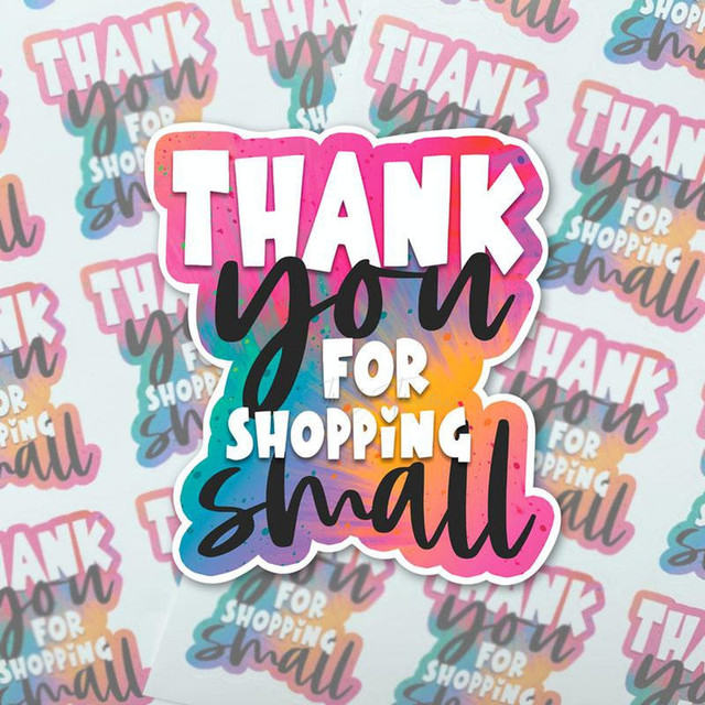 Thank You For Shopping Small Sticker Sheet
