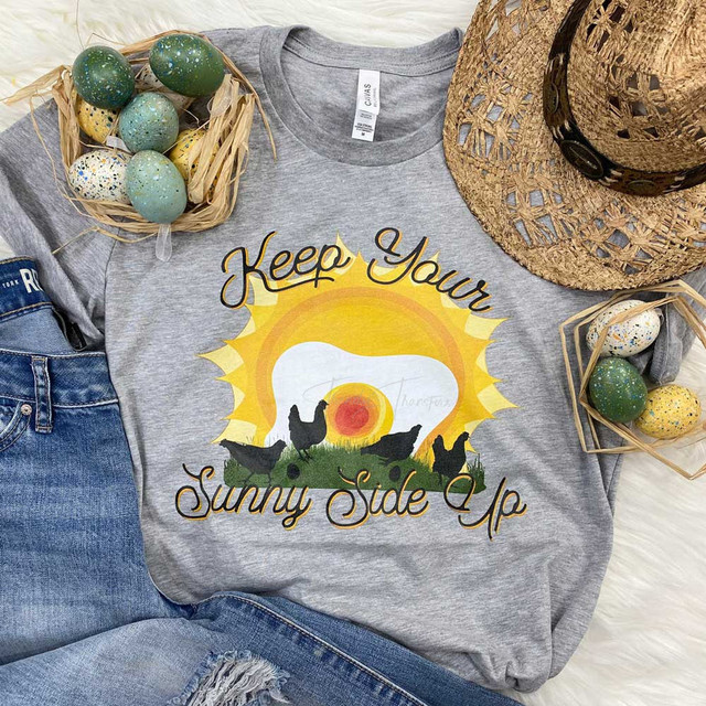 Keep Your Sunny Side Up Screen Print Heat Transfer