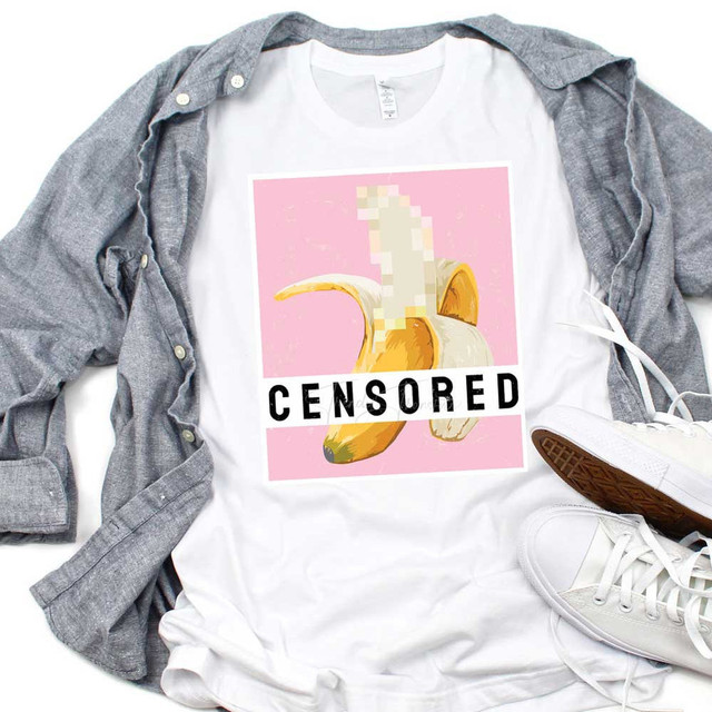 Censored Banana Sublimation Transfer