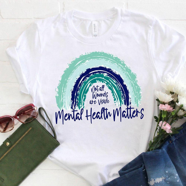 Not All Wounds Are Visible Rainbow Sublimation Transfer