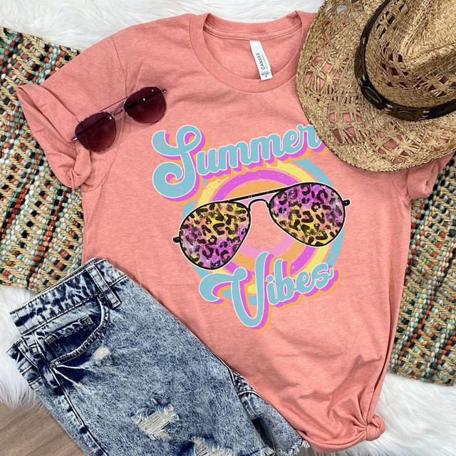 Summer Vibes Screen Print Heat Transfer
