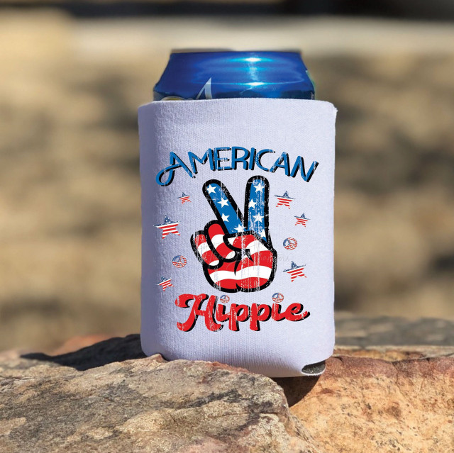 American Hippie POCKET Screen Print Heat Transfer