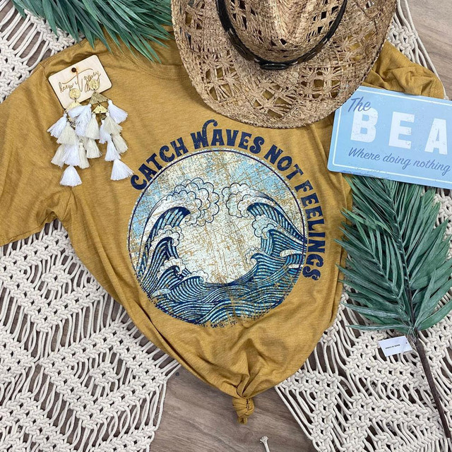 Catch Waves Not Feelings Screen Print Heat Transfer Catch Waves Not Feelings Screen Print Heat Transfer
