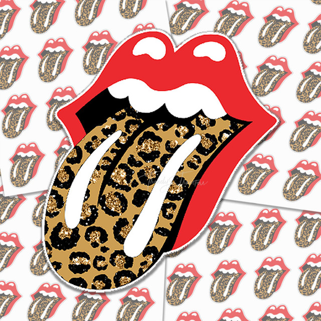 Rolling Stones Leopard Tongue Sticker Sheet