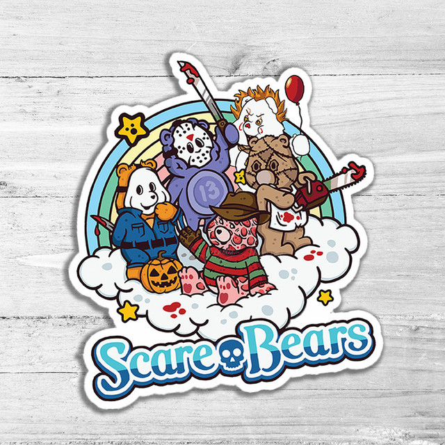 Scare Bears Die Cut Sticker
